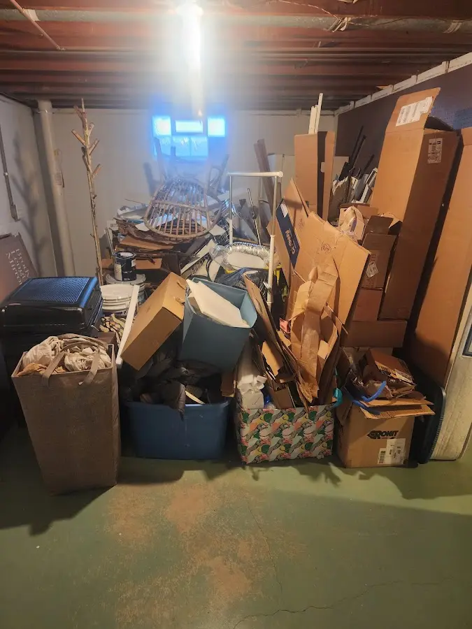 Roll-off dumpster container at job site for Concrete Dumpster Rental in Tewksbury